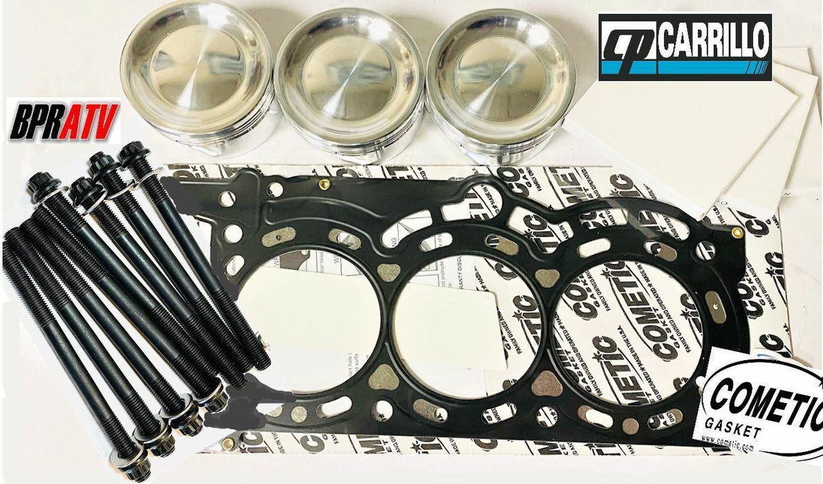 Maverick X-3 X3 Turbo CP Pistons Head Studs Stock Bore 74mm Top End Rebuild Kit