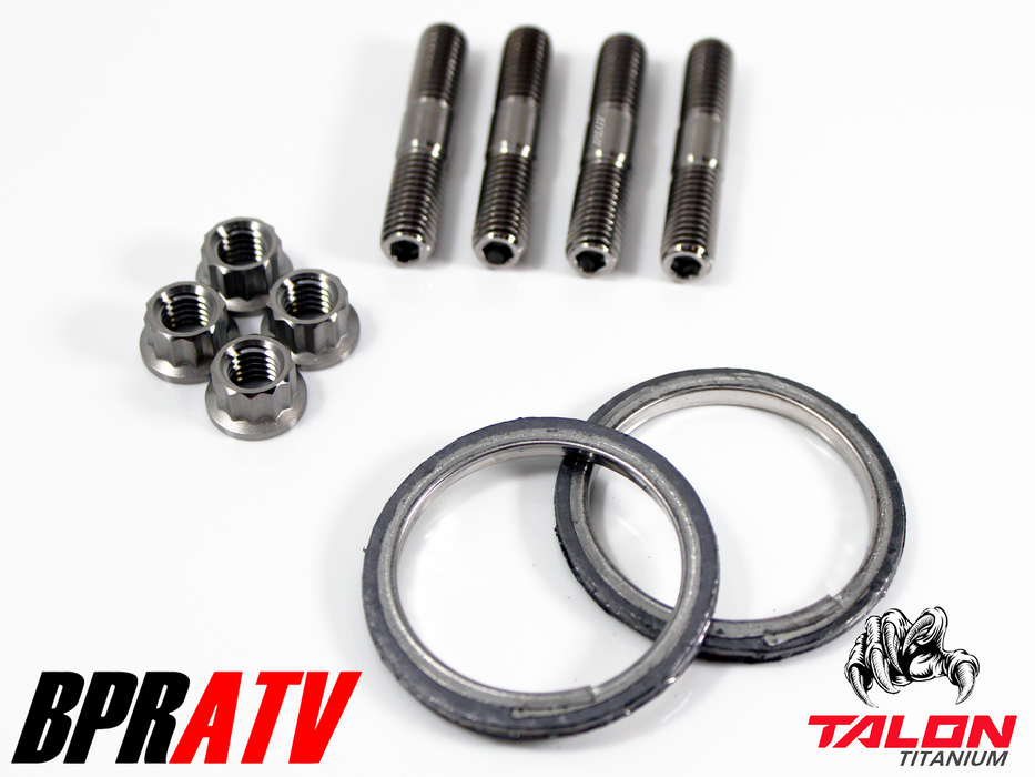 Can-Am Exhaust Repair Kit BPRATV Titanium Studs Nuts Gaskets All Models 500-1000
