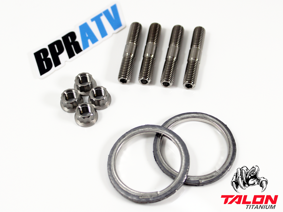 Can-Am Exhaust Repair Kit BPRATV Titanium Studs Nuts Gaskets All Models 500-1000