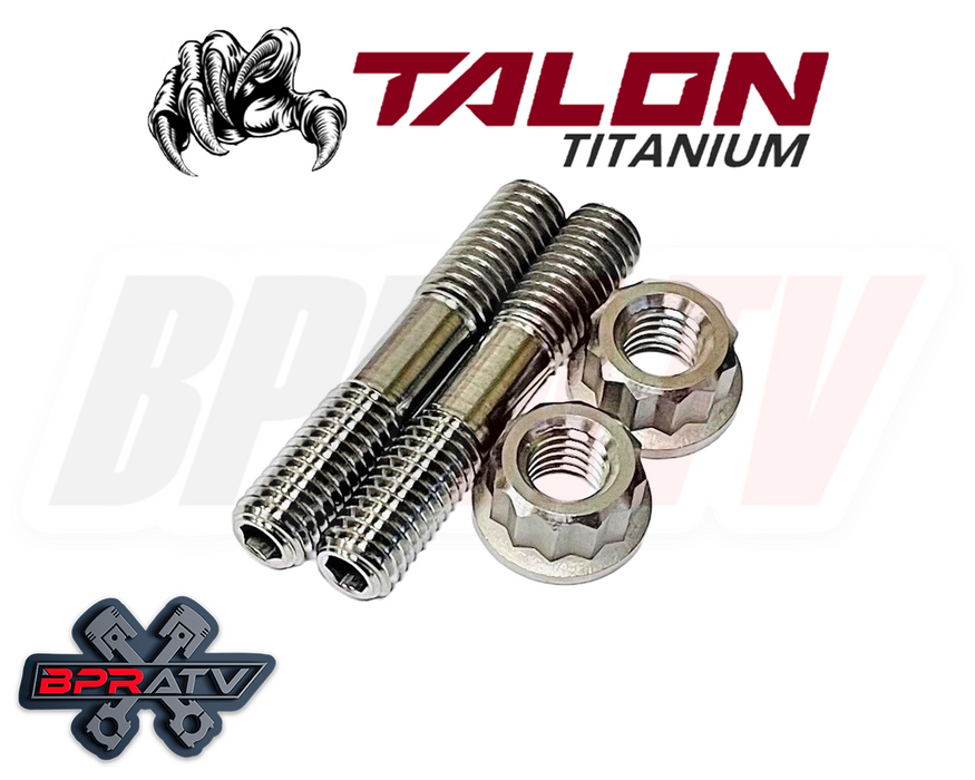 KX450F KFX450 TITANIUM Exhaust Studs Grade 5 Ti Head Pipe Stud Nut Bolt Kit Set