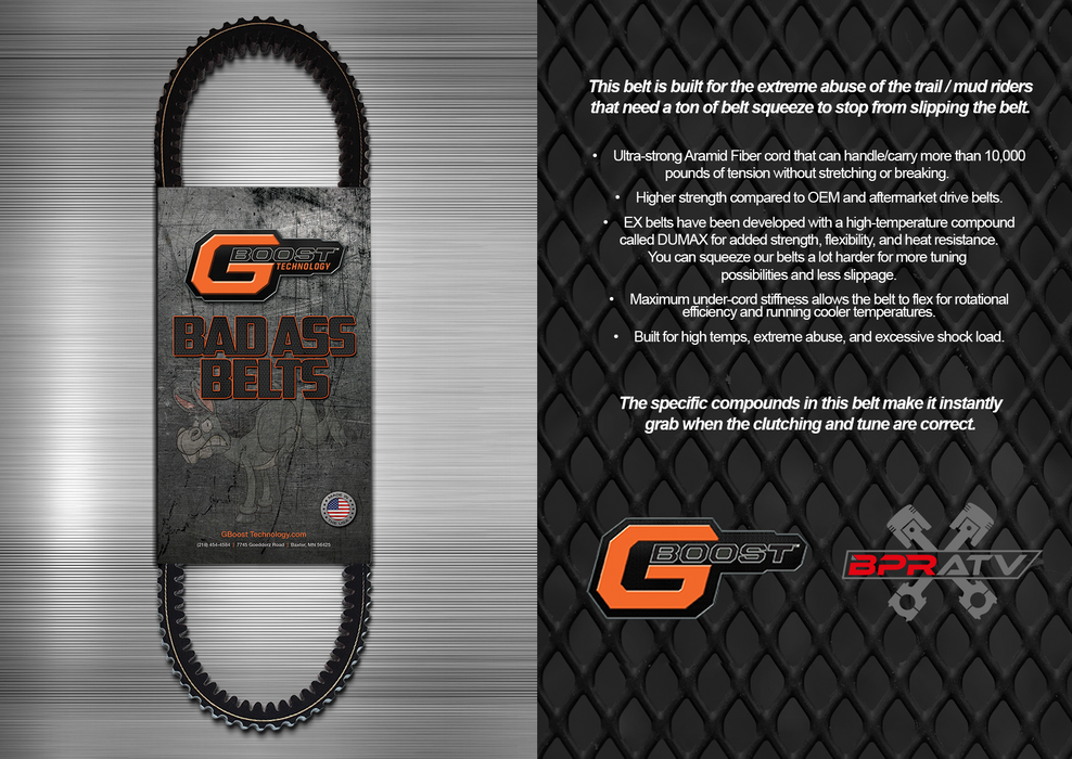 Can Am Maverick X3 X-3 MAX Gboost G Boost Extreme Heavy Duty Clutch Belt Bad Ass